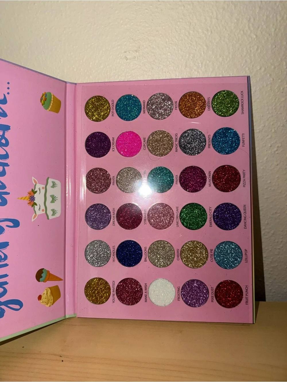 Unicorn Glitter Party Rainbow Eyeshadow Palette - Pastel Glitter Unicorn